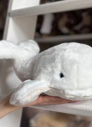 La Pelucherie - Juguete de peluche de ballena Romy, 35 cm | Blanco