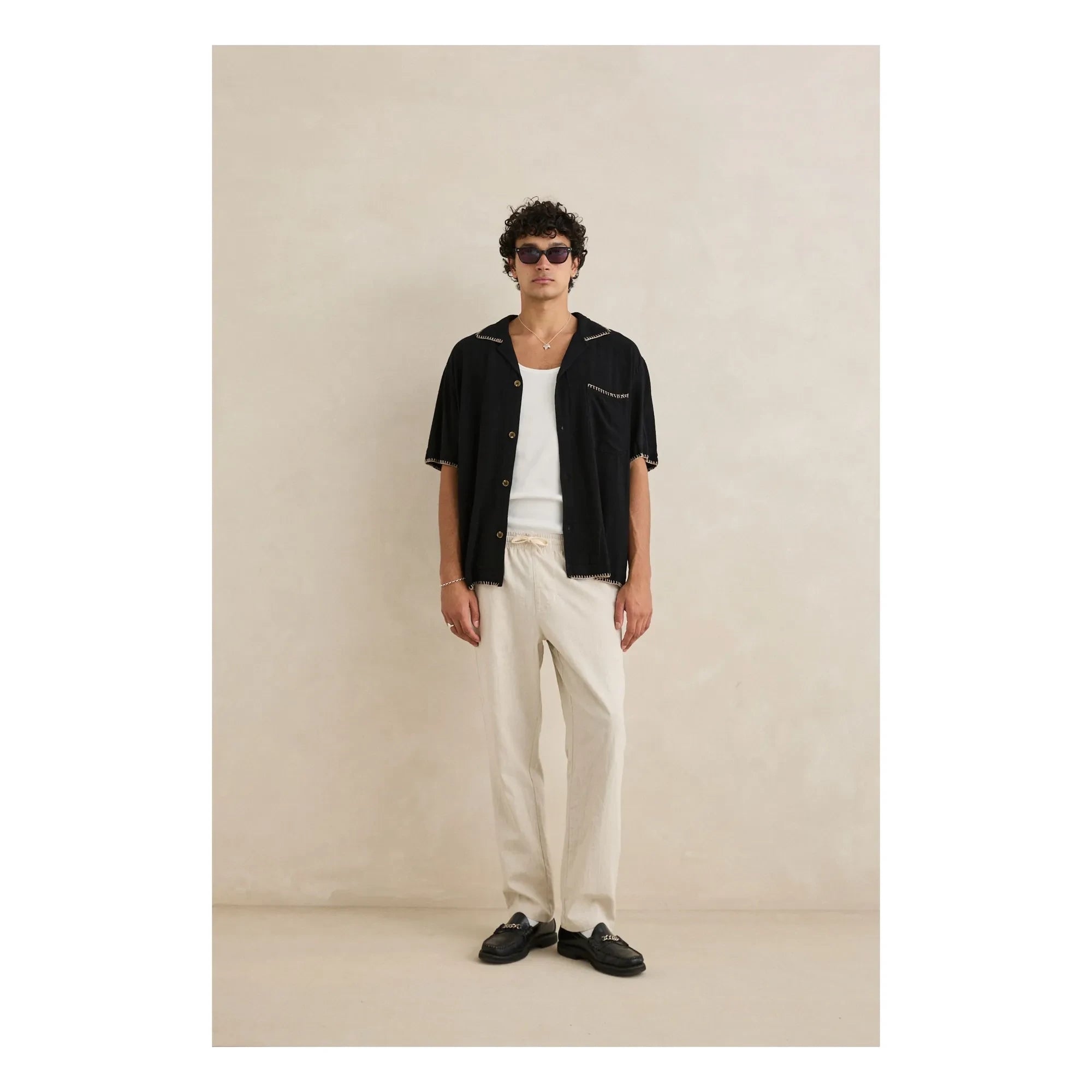 Rhythm - Pantalón de lino Jam | Crema