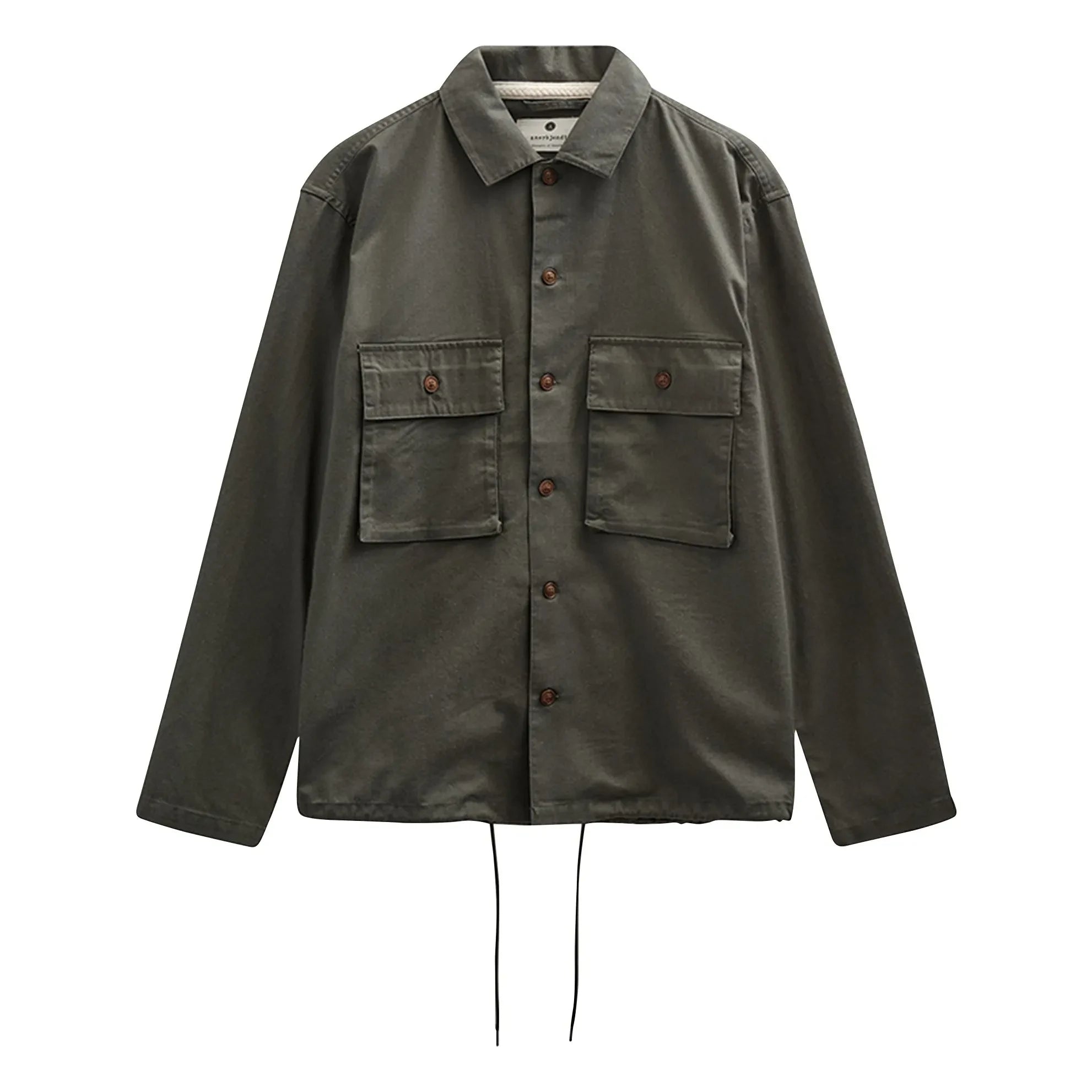 Anerkjendt - Camisa de lino Akotto | Verde Oscuro