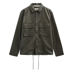 Anerkjendt - Camisa de lino Akotto | Verde Oscuro
