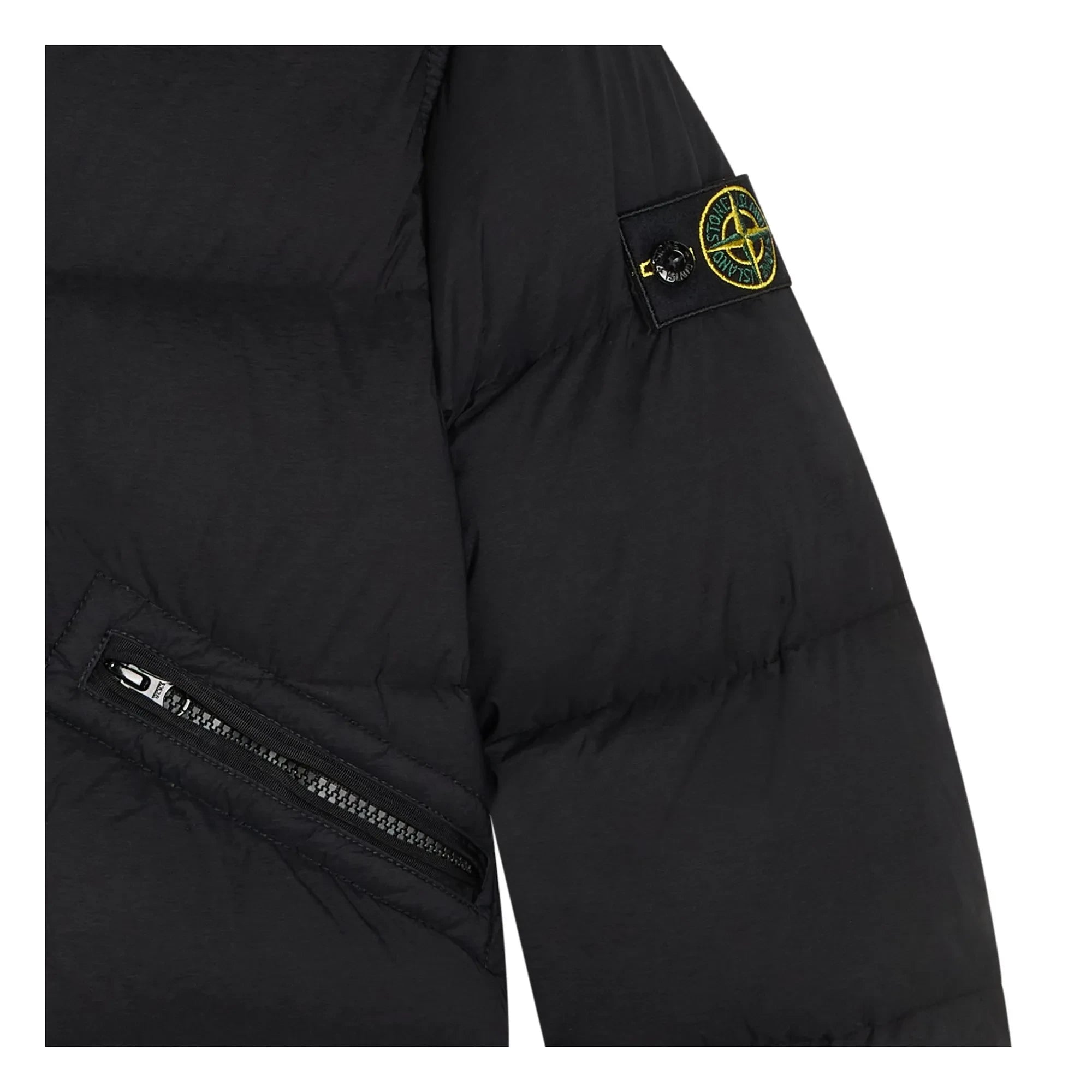 Stone Island - Plumífero con logo | Negro