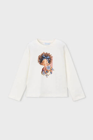 Mayoral blusa de algodón de manga larga para niños