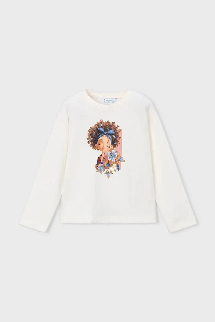 Mayoral blusa de algodón de manga larga para niños