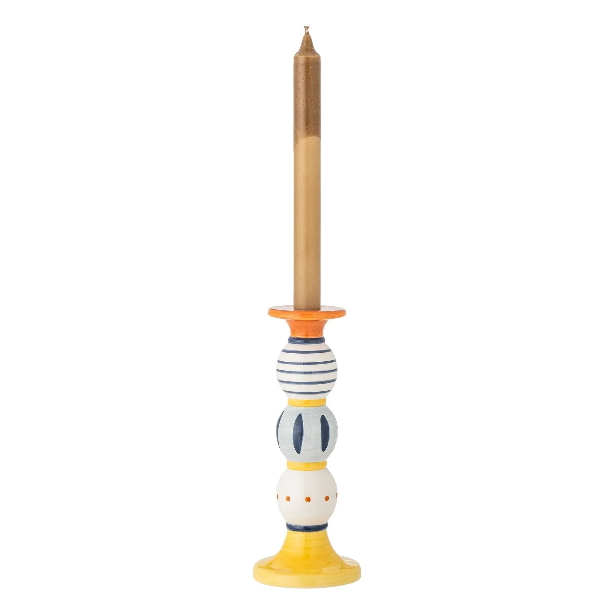 Bloomingville - Kairi candelabro de gres | Amarillo