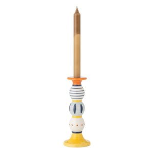 Bloomingville - Kairi candelabro de gres | Amarillo