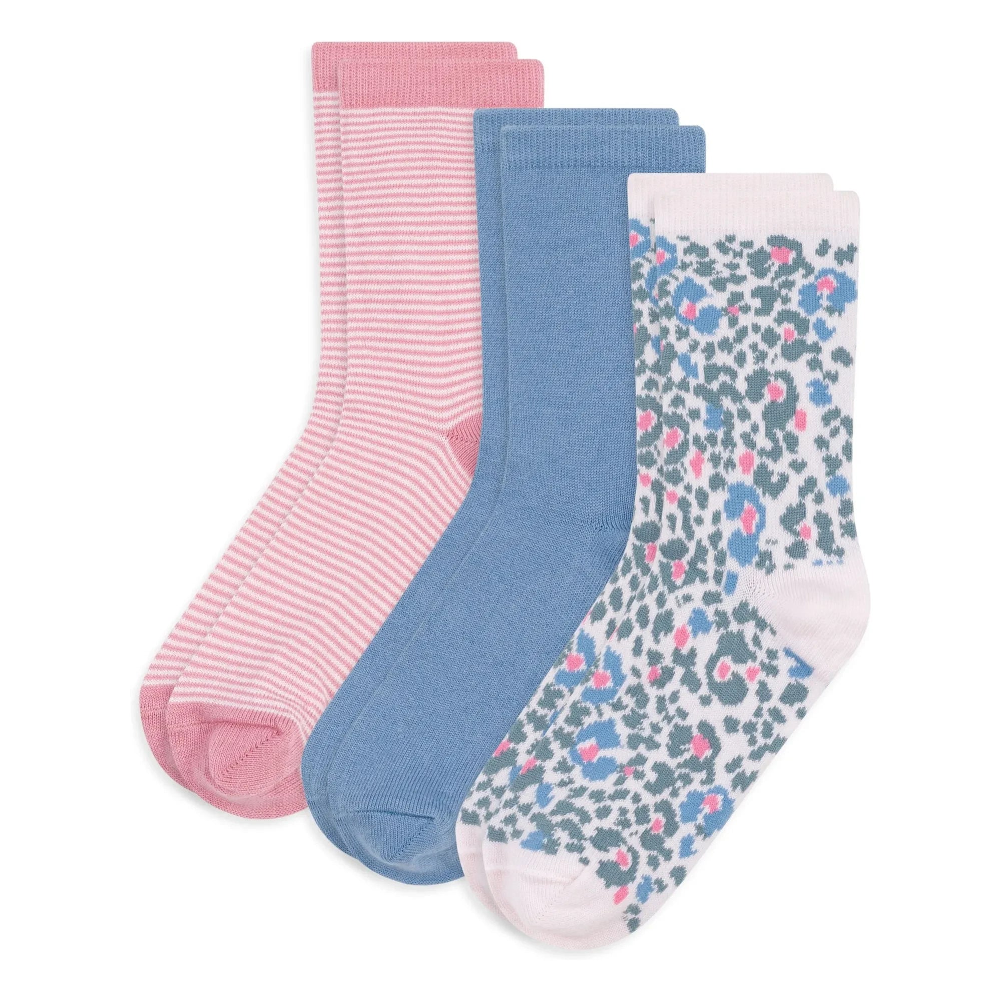 Petit Bateau - Set de 3 pares de calcetines con estampado floral | Rosa