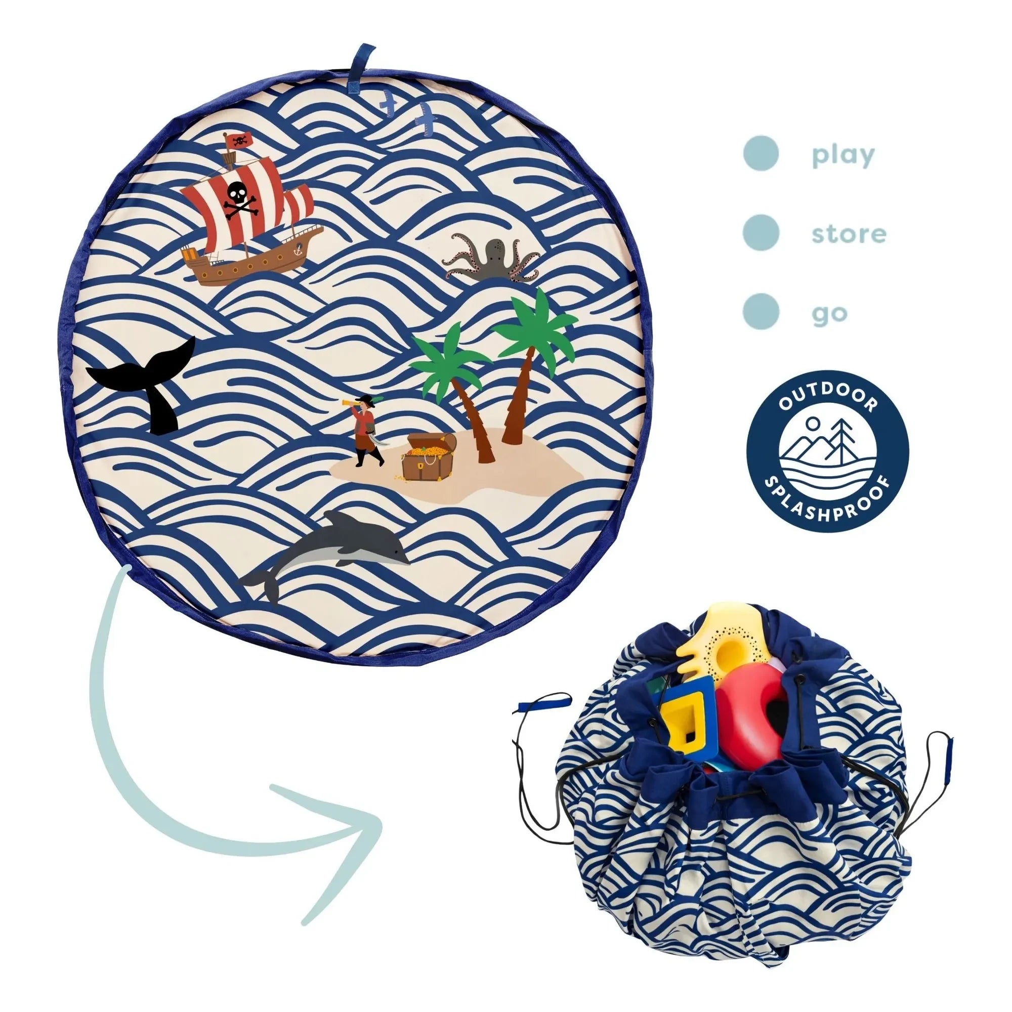 Play and Go - Bolsa / colchoneta de exterior Noomad - Pirata | Azul