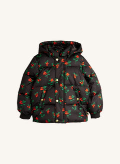 Mini Rodini - Lingonberries şişme mont | Siyah