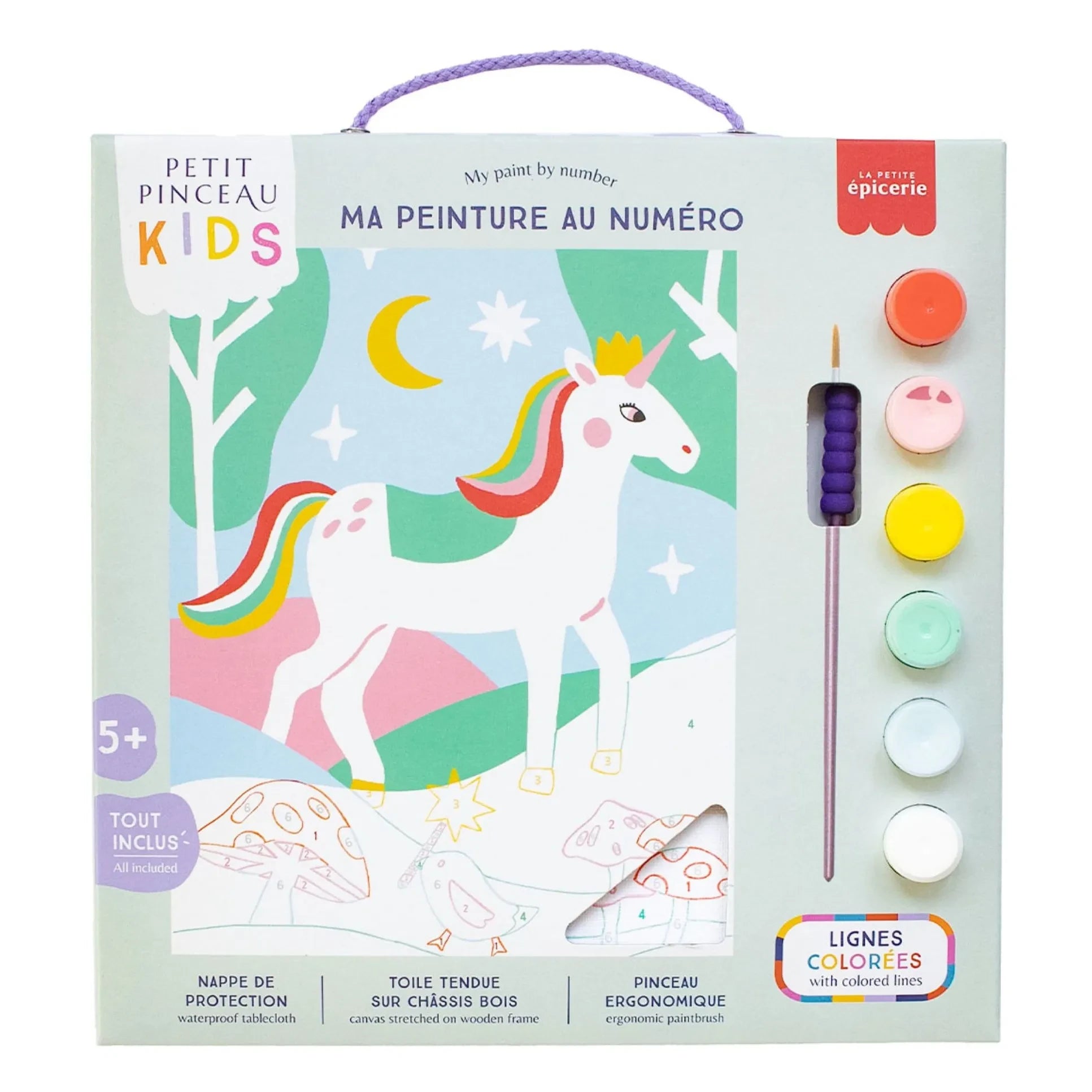 La Petite Épicerie - Pintura por números para niños - Unicornio y Piou