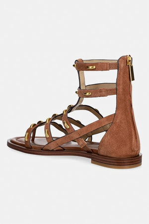 Sandalia plana de cuero para mujer Michael Michael Kors Noa