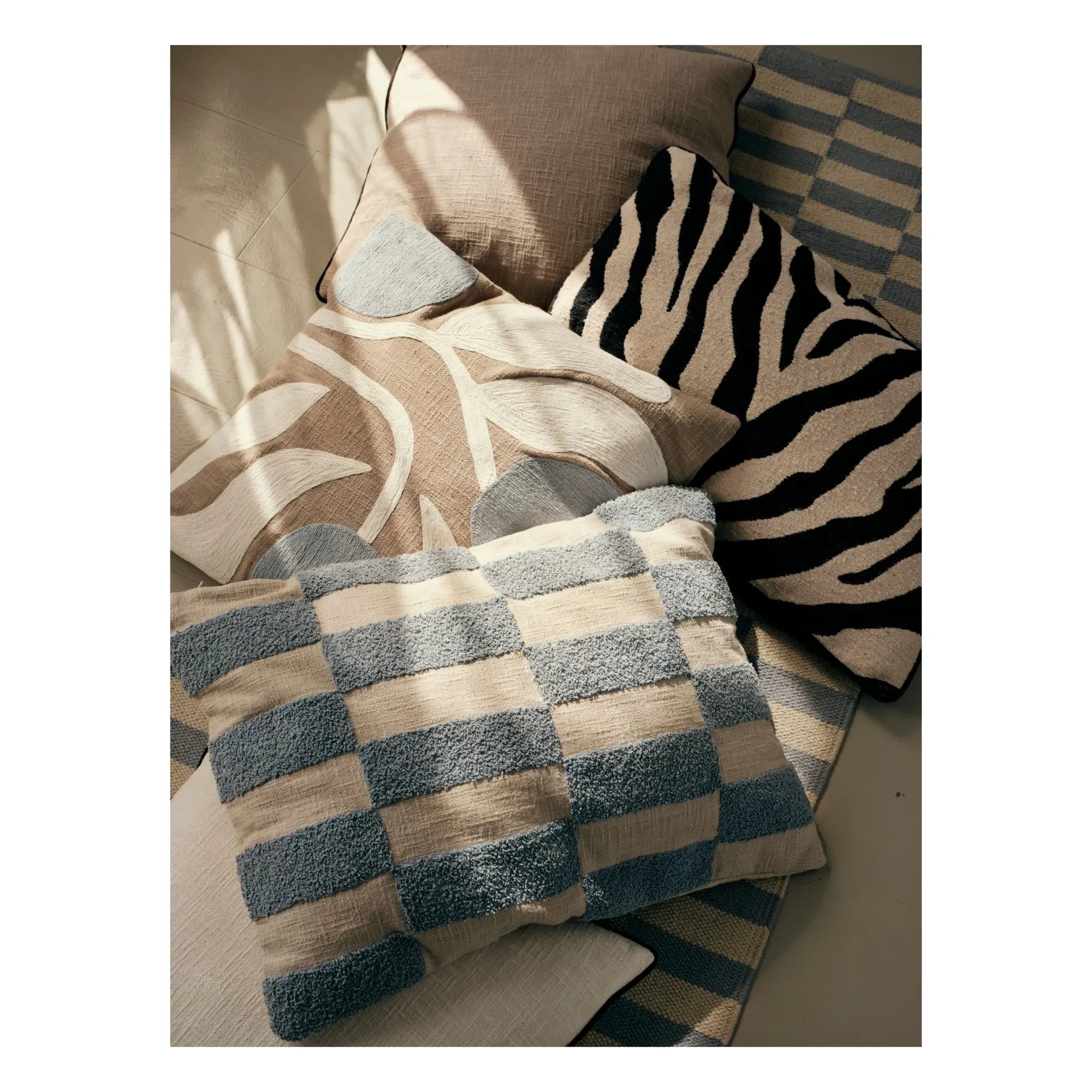 Broste Copenhagen - Funda de almohada Jane | Azul