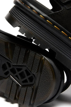 Sandalia de plataforma de ante para mujer Dr. Martens modelo ZebZag