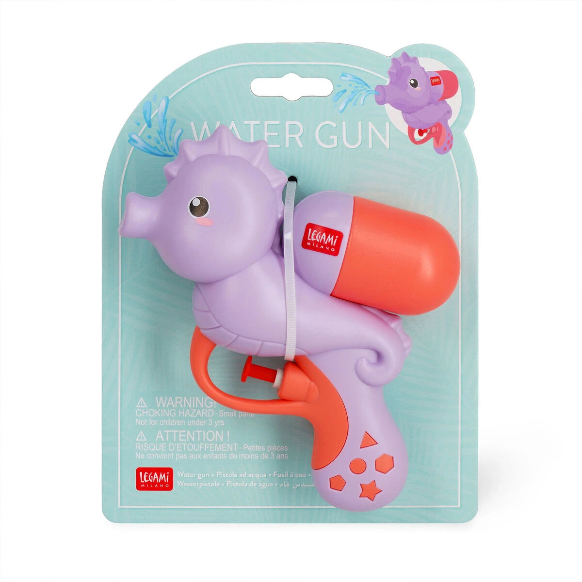 Legami - Pistola de Agua Caballito de Mar para Niños - Pistola de Agua