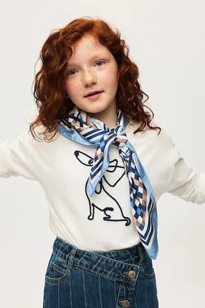 Blusa de manga larga de algodón Mayoral para niños