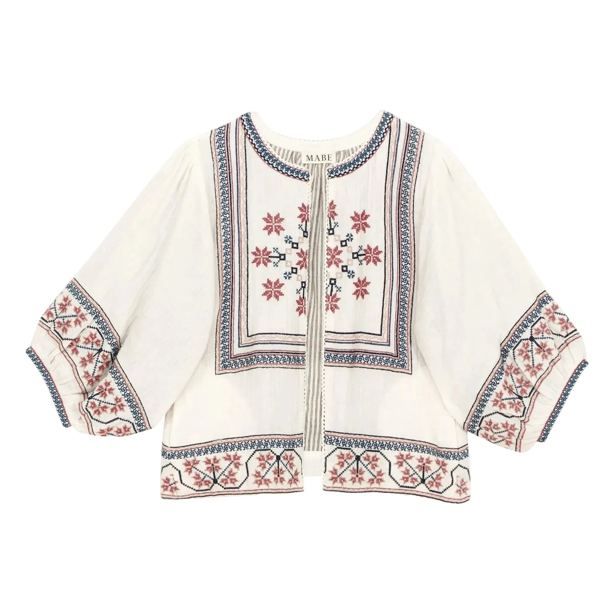 M.A.B.E. - Chaqueta bordada Calista Pamuk | Crudo
