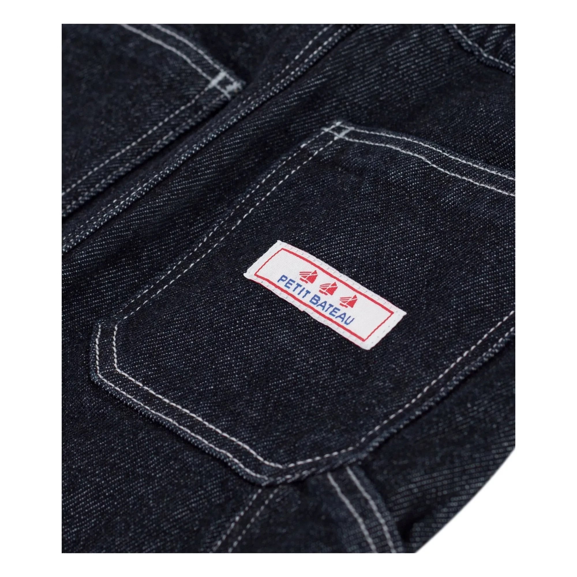Petit Bateau - Organik Pamuk Düz Paça Jean | Koyu Mavi