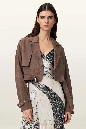 Chaqueta biker de ante para mujer AllSaints OPHELIA