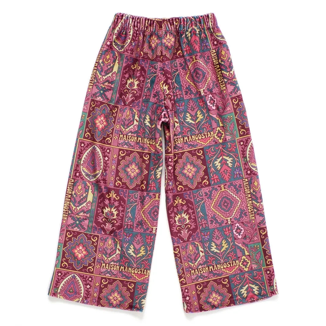 Maison Mangostan - Kadife Patchwork Pantolon | Bordo