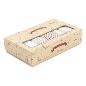 Konges Sløjd - Bóxer slip de algodón orgánico a rayas - Paquete de 5 | Beige