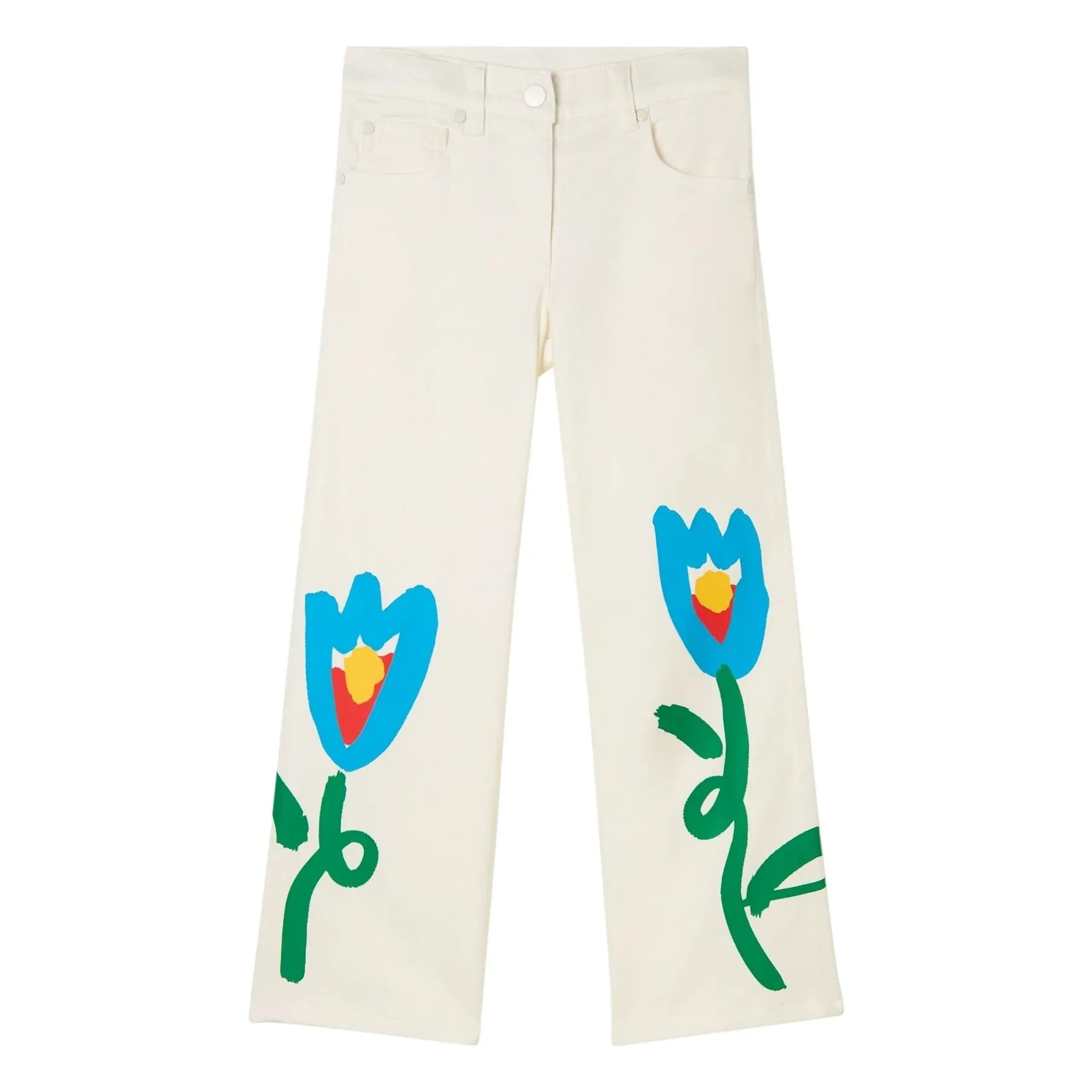 Stella McCartney Kids - Jean Fleurs | Marfil