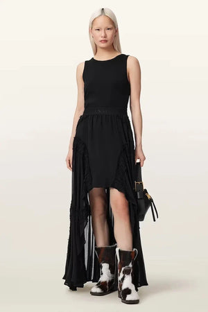 Falda asimétrica de viscosa DORINA de AllSaints