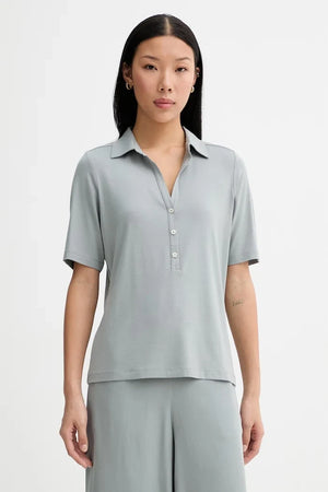 Camiseta de viscosa de mujer con cuello Marc O'Polo