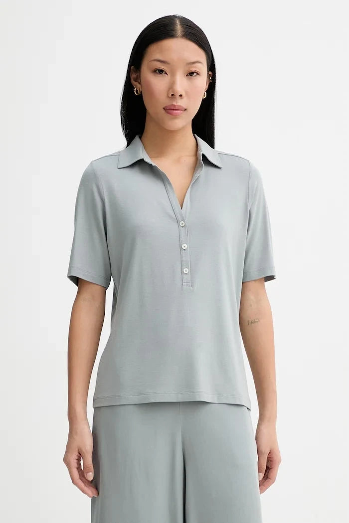 Camiseta de viscosa de mujer con cuello Marc O'Polo