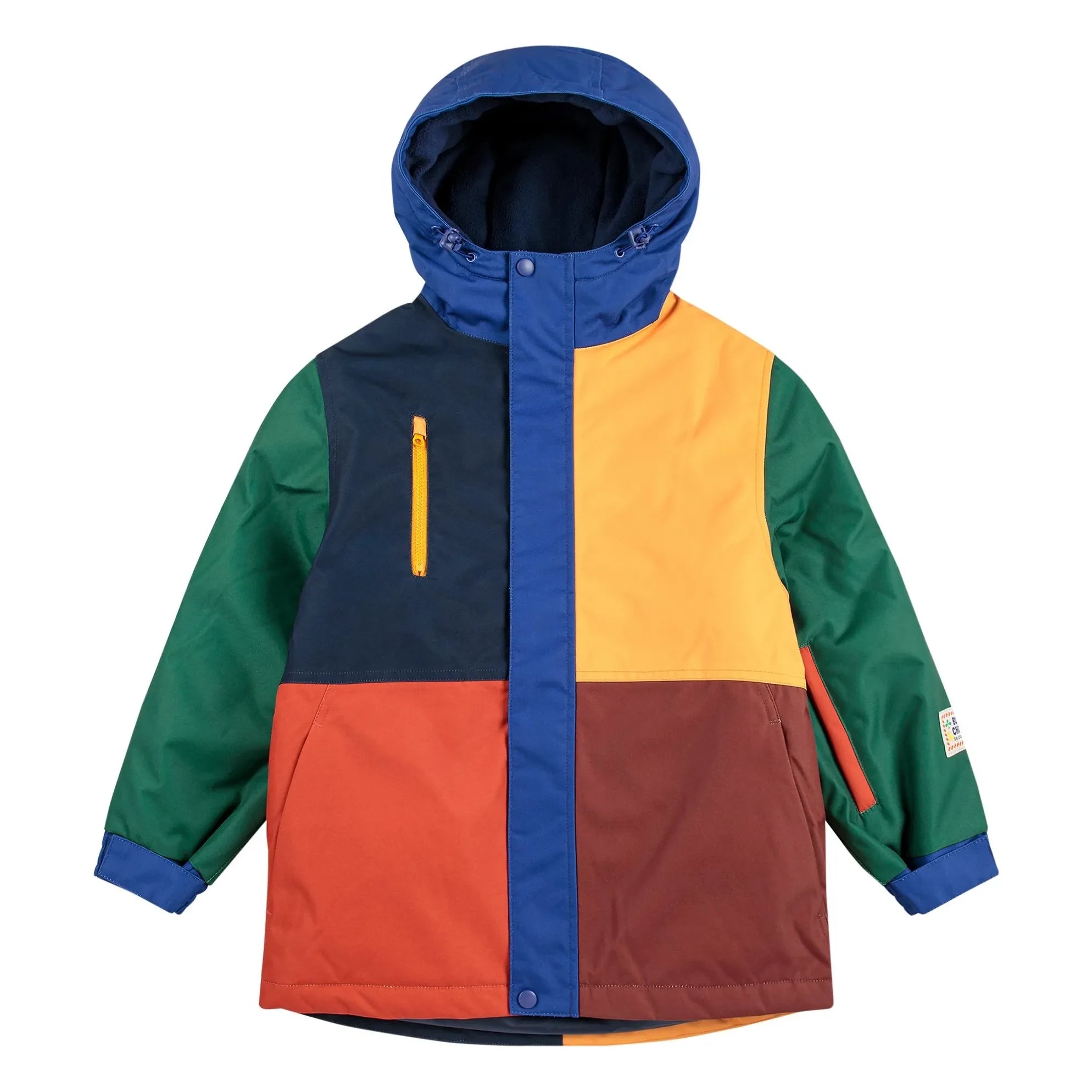 Bobo Choses - Chaqueta de esquí de fibra reciclada con bloques de color | Azul