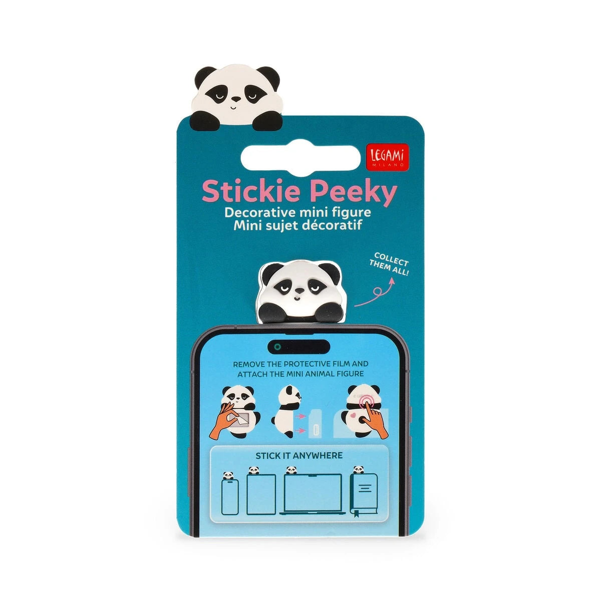 Legami - Figura decorativa adhesiva - Stickie Peeky - Panda