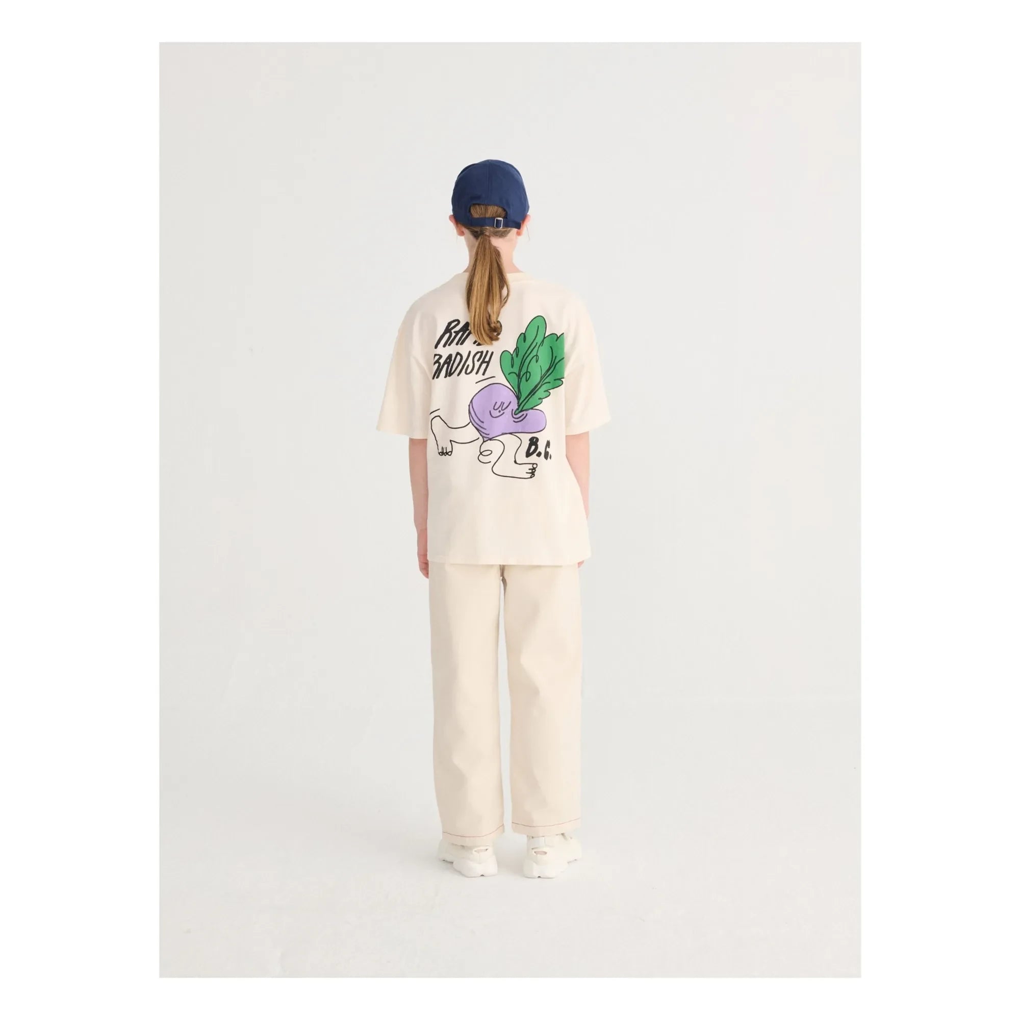 Bobo Choses - Pantalón de twill de algodón orgánico con paneles | Blanco