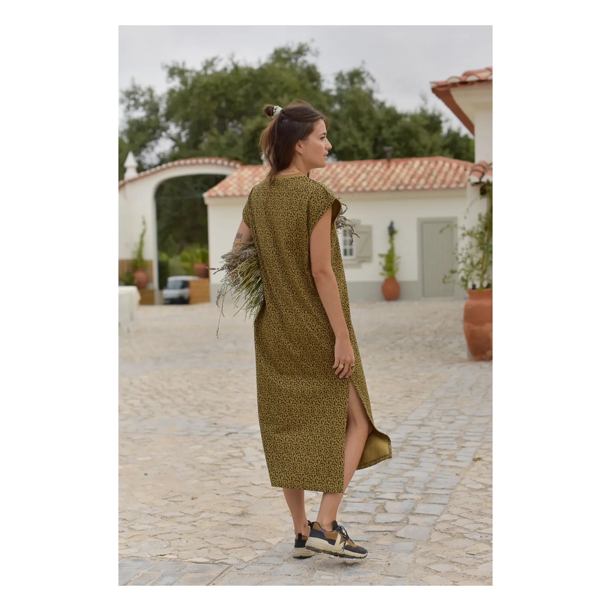 Marlot Paris - Vestido de algodón orgánico Constance Mini Leopardo - Colección Mujer | Marrón