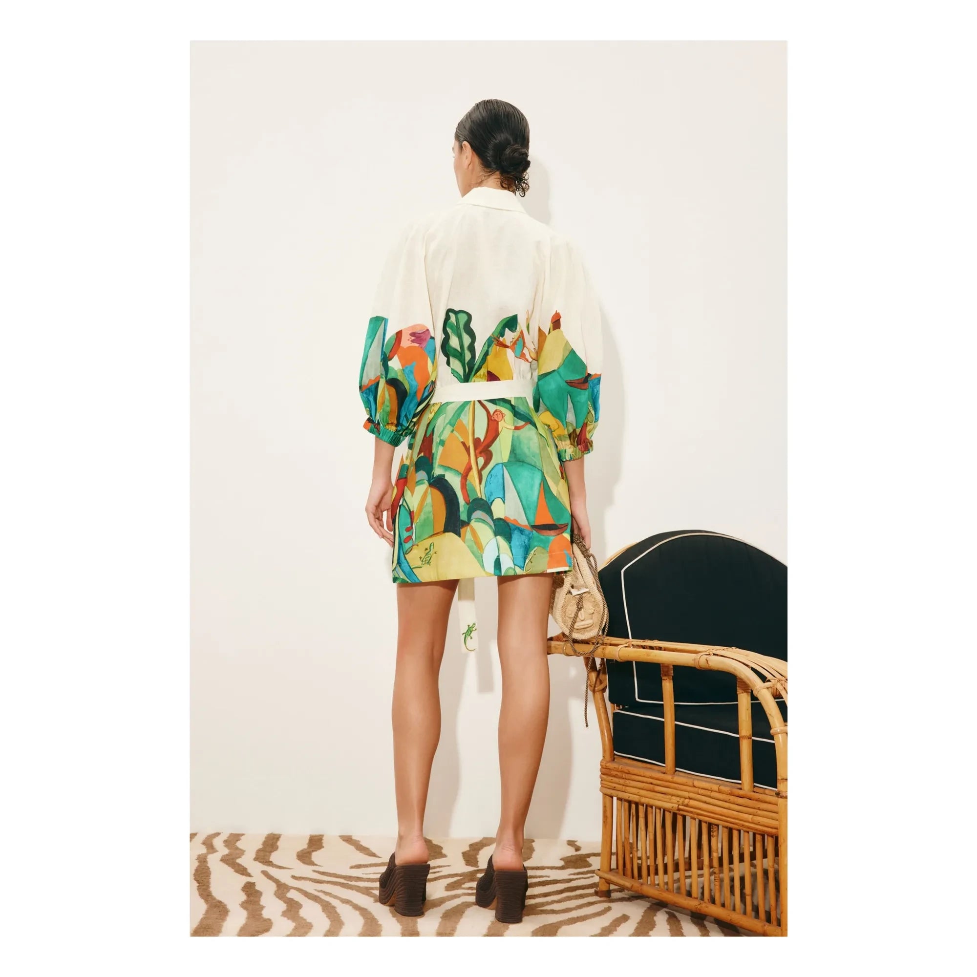 Alémais - Vestido de lino Mokshini | Verde