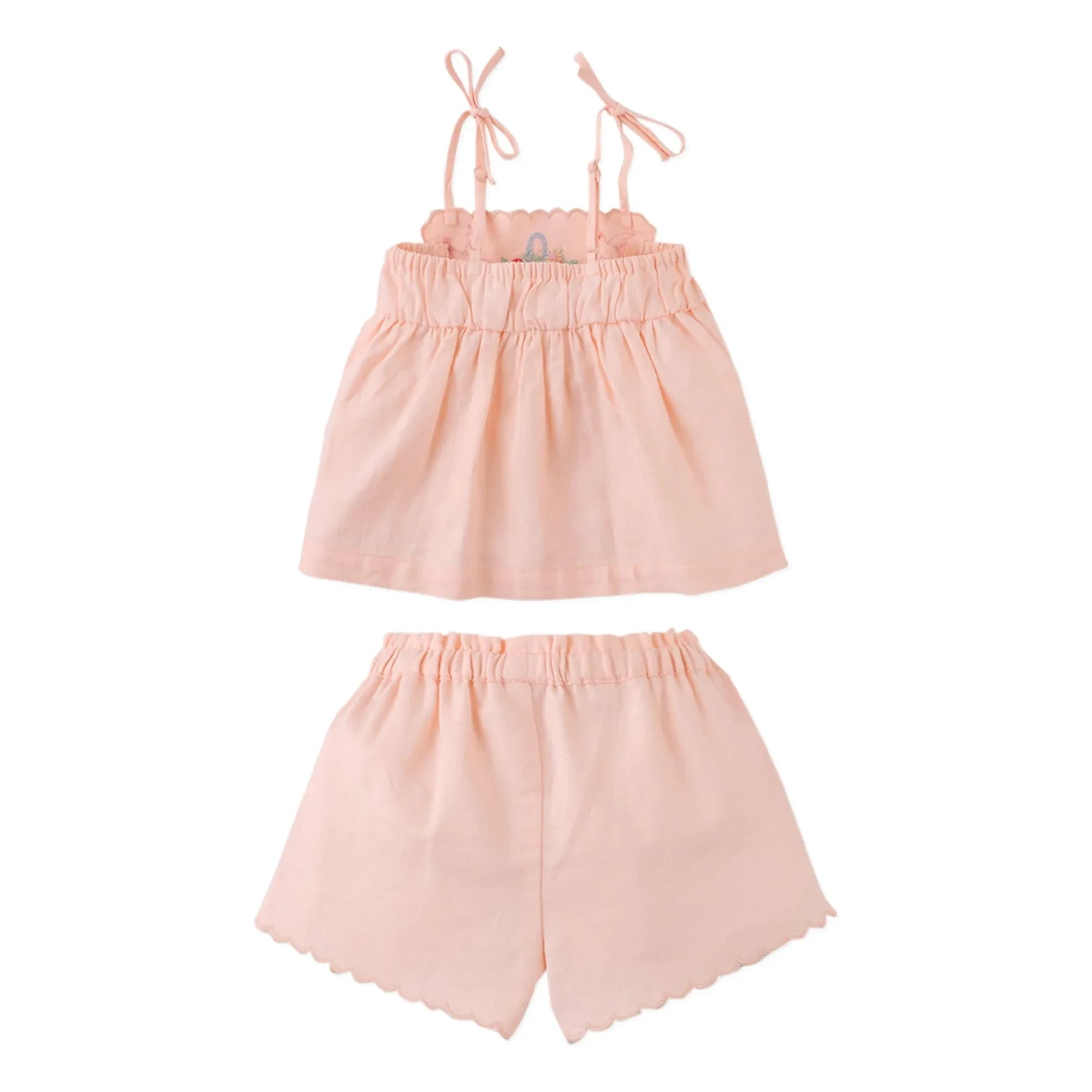 Gingersnaps - Top y Conjunto de Shorts de Lino Hinata | Melocotón