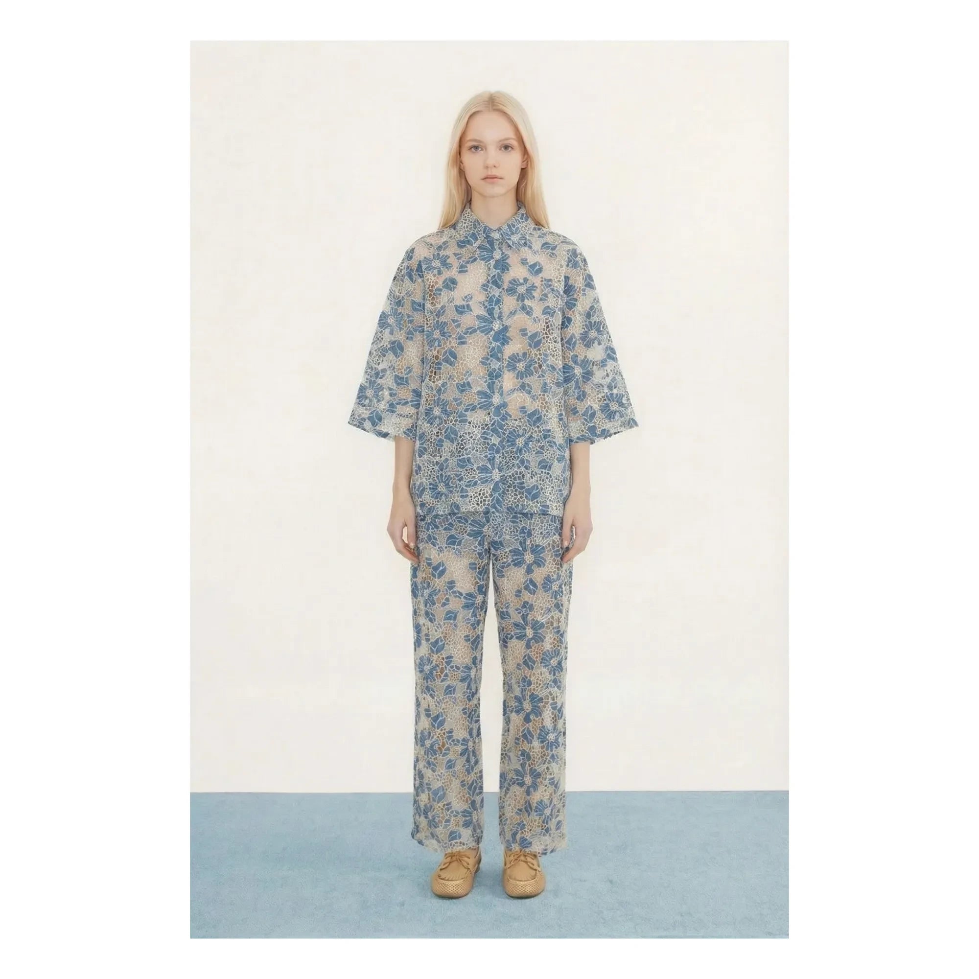 The Tiny Big Sister - Camisa de algodón | Azul