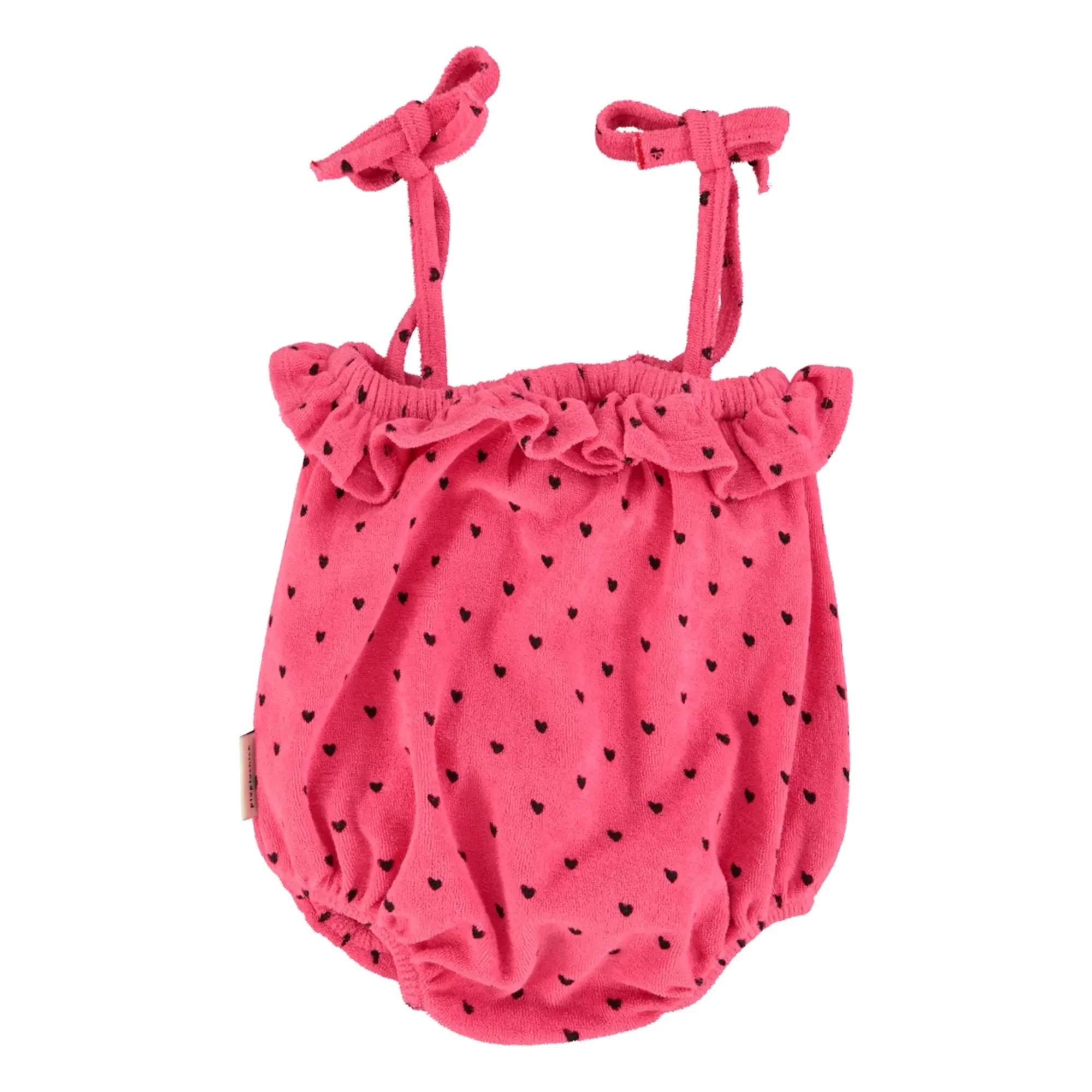 Piupiuchick - Pelele de algodón orgánico con corazón | Fucsia