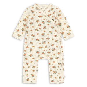 Konges Sløjd - Mono Pointelle Minnie Floral de Algodón Orgánico | Crudo