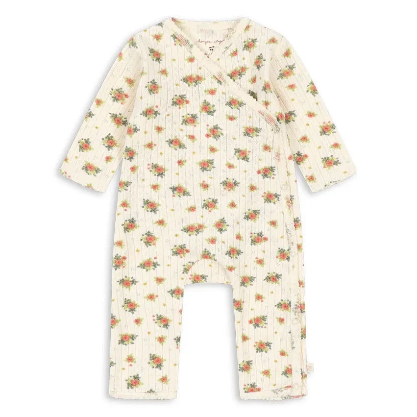 Konges Sløjd - Mono Pointelle Minnie Floral de Algodón Orgánico | Crudo