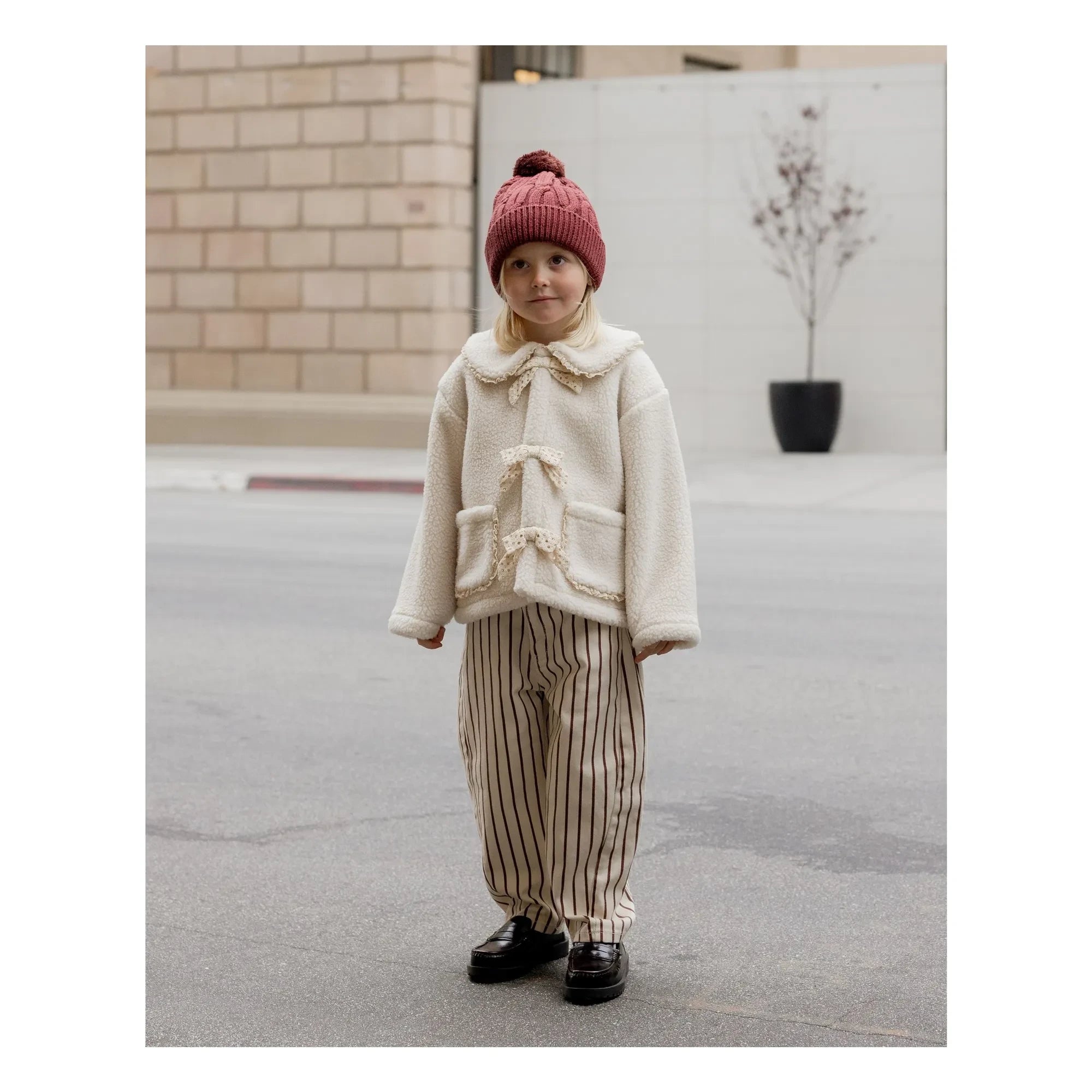 Rylee + Cru - Chaqueta sherpa crudo