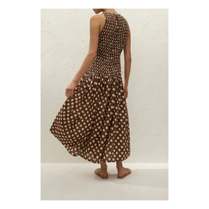 Faithfull the Brand - Vestido de algodón de lunares Luisa | Chocolate