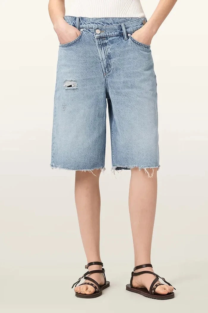 AllSaints AKI - Shorts vaqueros para mujer