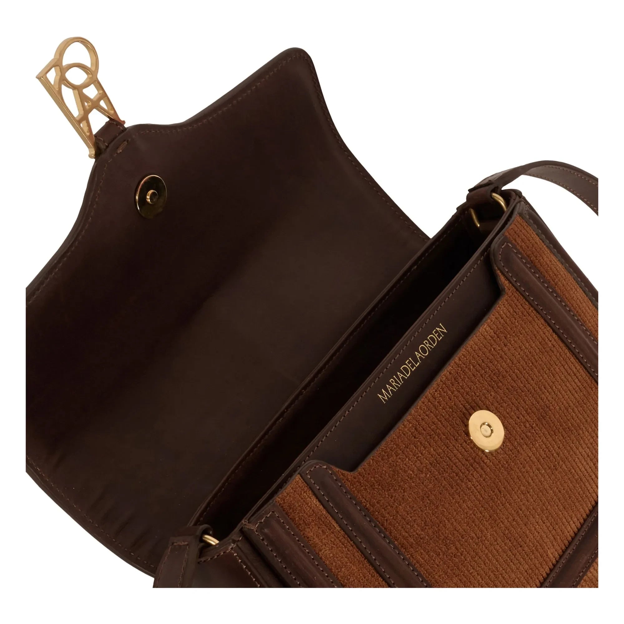 Maria de la Orden - Bolso Noah de Terciopelo y Piel | Camel
