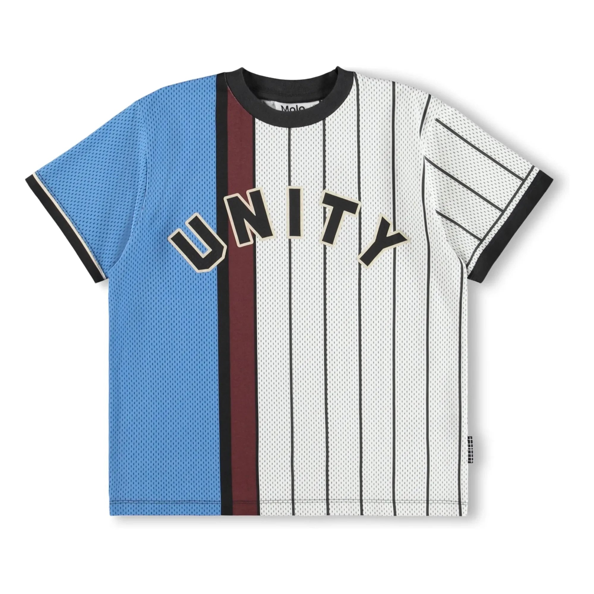 Molo - Camiseta de algodón orgánico con rayas Rodney Unity | Azul