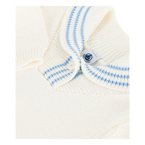 Petit Bateau - Jersey de algodón orgánico con cuello chal | Crudo