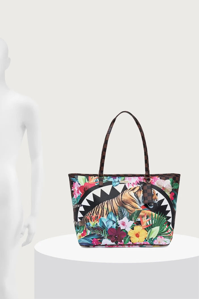 Sprayground - Orman Desenli Siyah Kadın Alışveriş Çantası 910T9391NSZ
