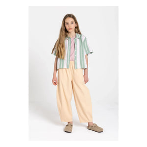 Smallable Kid - Camisa a rayas Sawyer | Verde menta