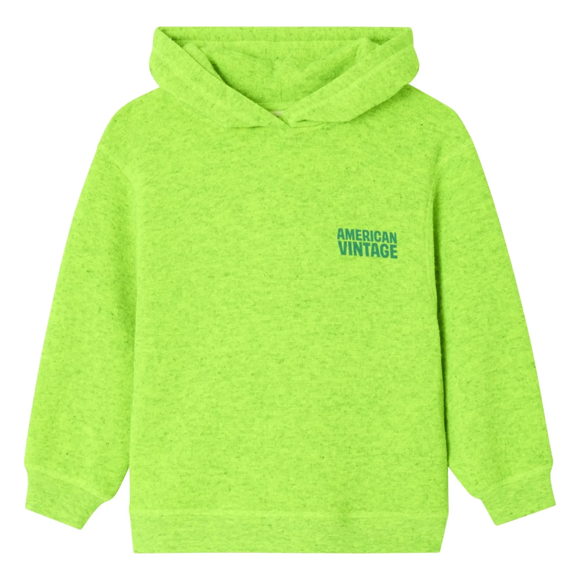 American Vintage - Sudadera con capucha Evona | Amarillo flúor