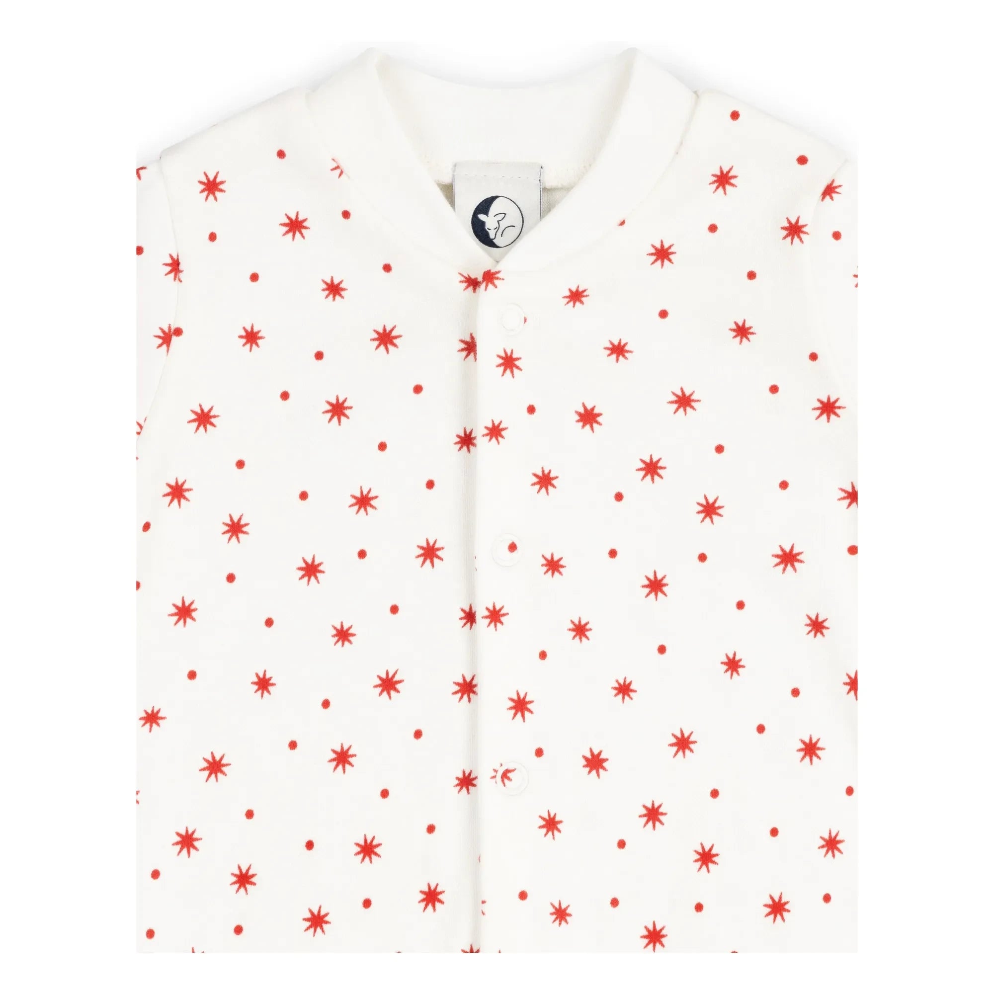 Sleepy Doe - Pijama con pies de estrellas Algodón orgánico | Blanco