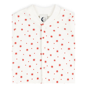 Sleepy Doe - Pijama con pies de estrellas Algodón orgánico | Blanco