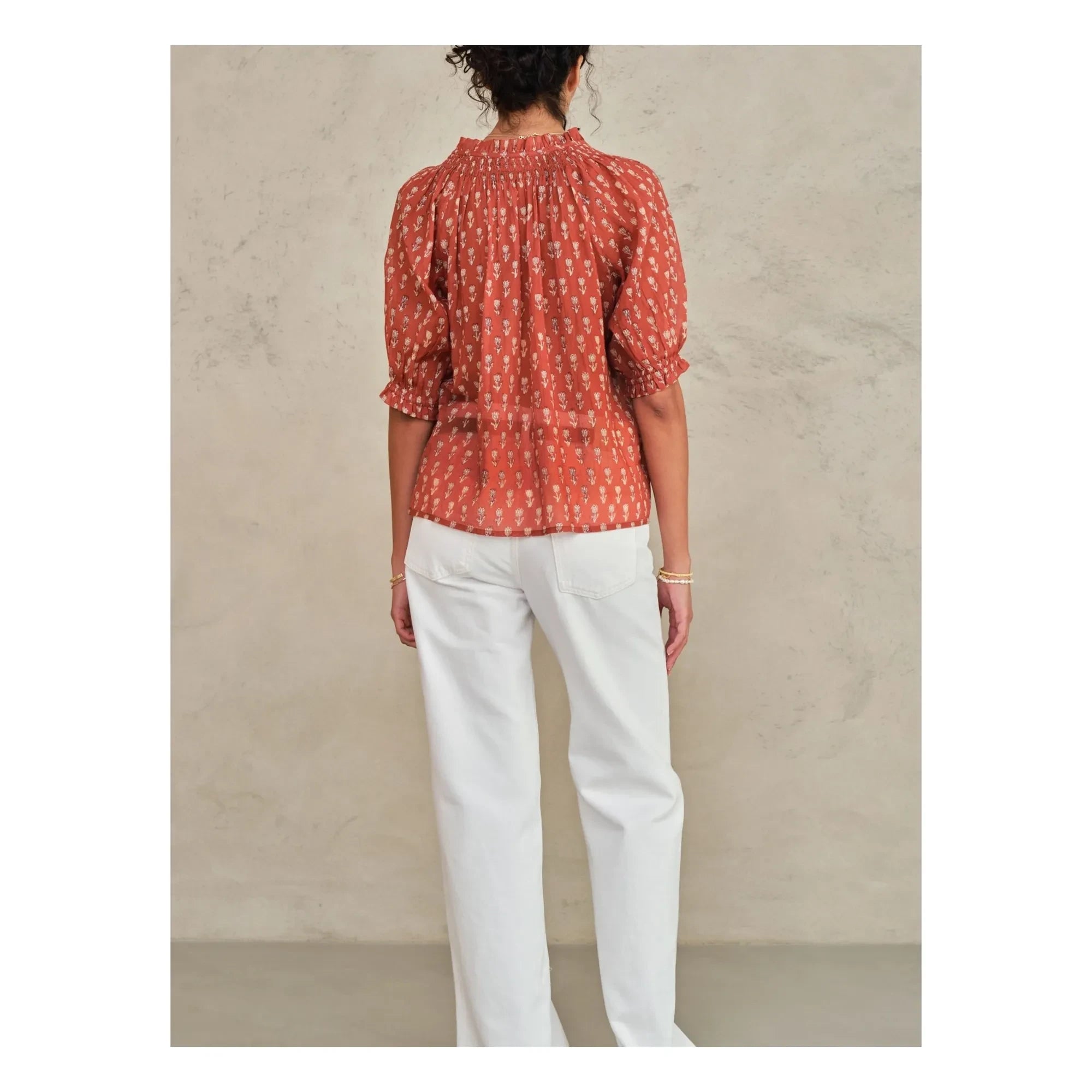 M.A.B.E. - Blusa Ari de algodón | Ladrillo