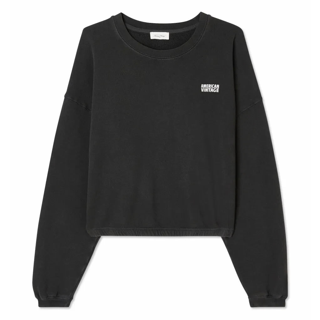 American Vintage - Izubird Pamuklu Sweatshirt | Kömür grisi